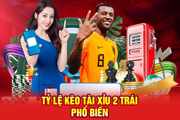 Tỷ lệ kèo tài xỉu 2 trái phổ biến hiện nay